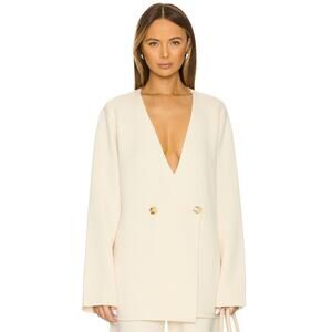 NWT SER.O.YA. Oversized Wool Cashmere Double Breasted V-Neck Sweater Size S